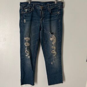 Jcrew Distressed Blue Jeans